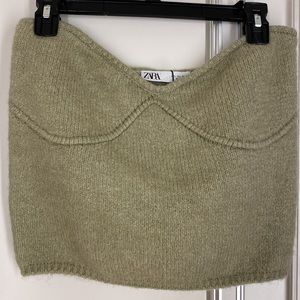 ZARA NWT knit bustier corset tube top